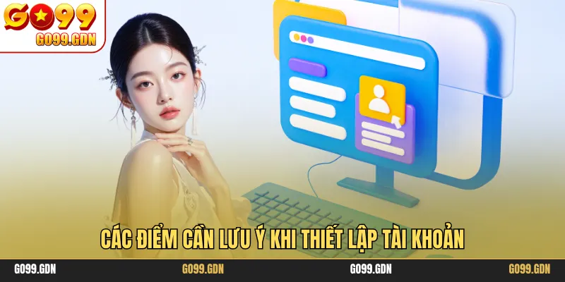 Các điểm cần lưu ý khi thiết lập tài khoản